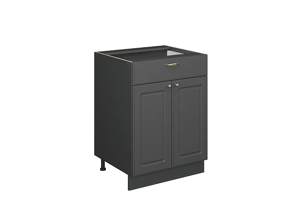 Keukenonderkast anthrazit-gold landhaus 60x60x82 fame-line