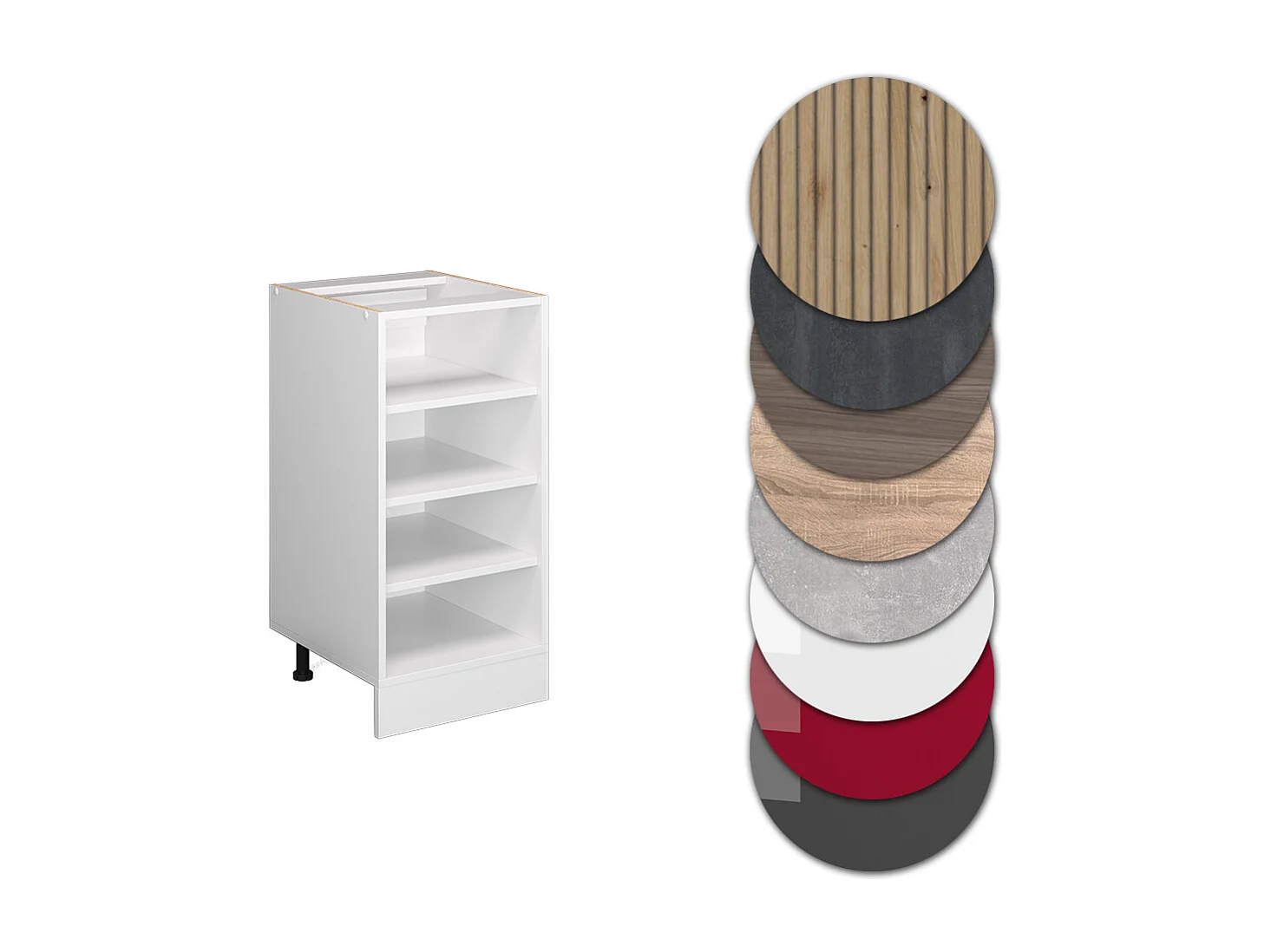 Küchenregal weiß 40x60x81.6 r-line