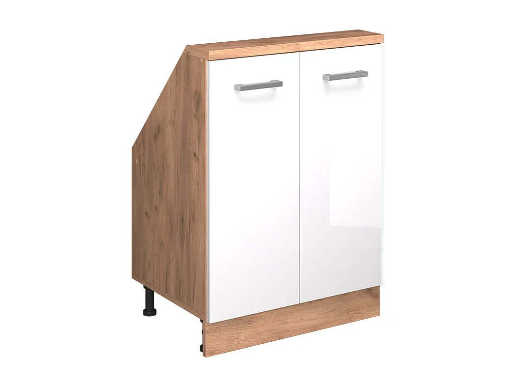 Meuble sous pente blanc haute brillance 60x46x81.6 r-line