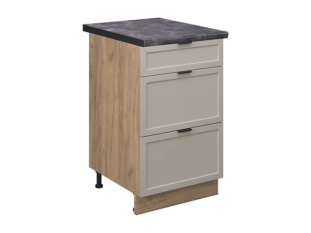 Meuble cuisine grisbeige 50x60x82 fame-line