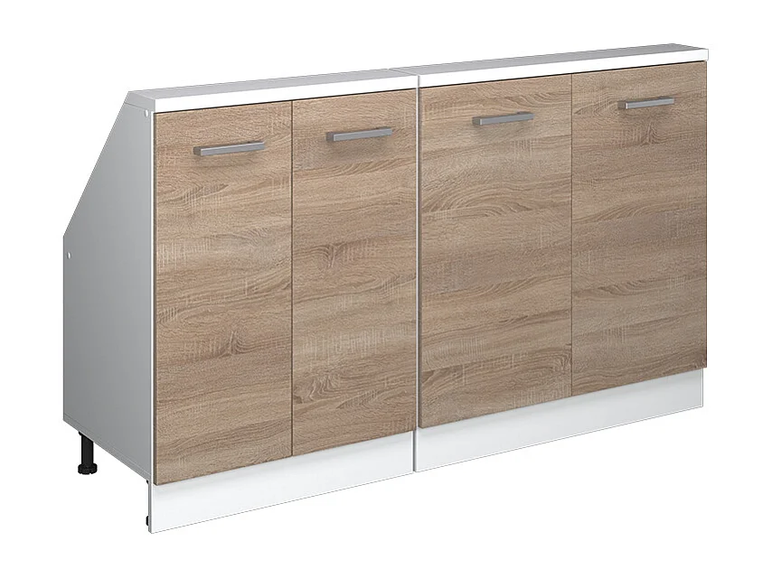 Armario de cocina para techo inclinado sonoma 140x46x81.6 r-line