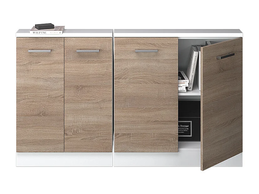 Armario de cocina para techo inclinado sonoma 140x46x81.6 r-line