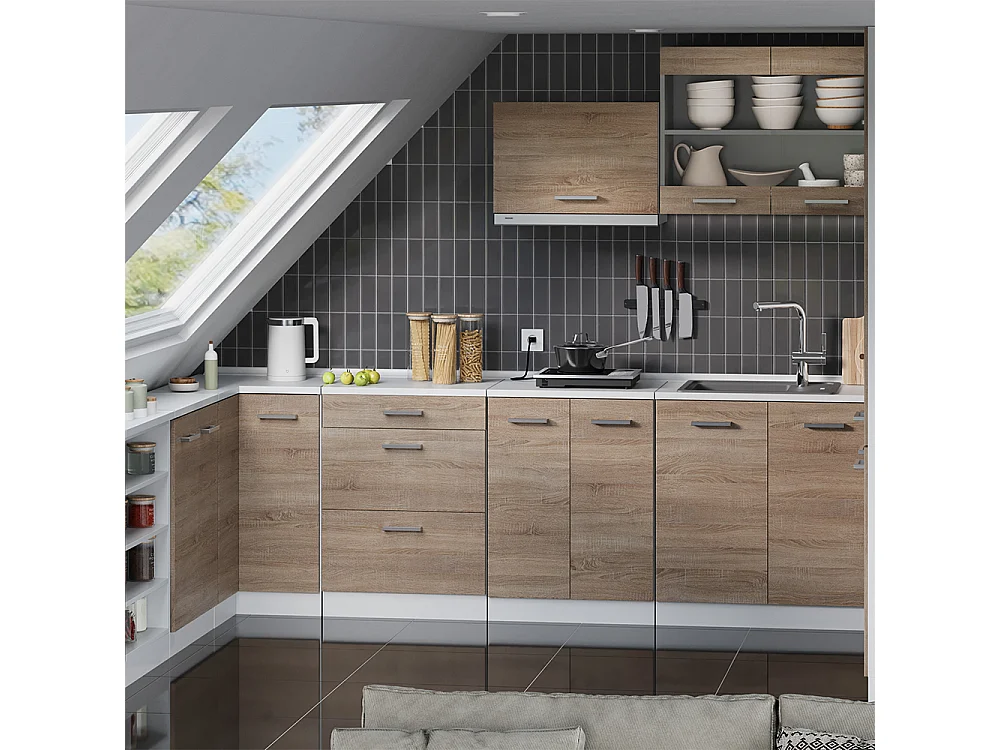 Meuble sous pente sonoma 140x46x81.6 r-line