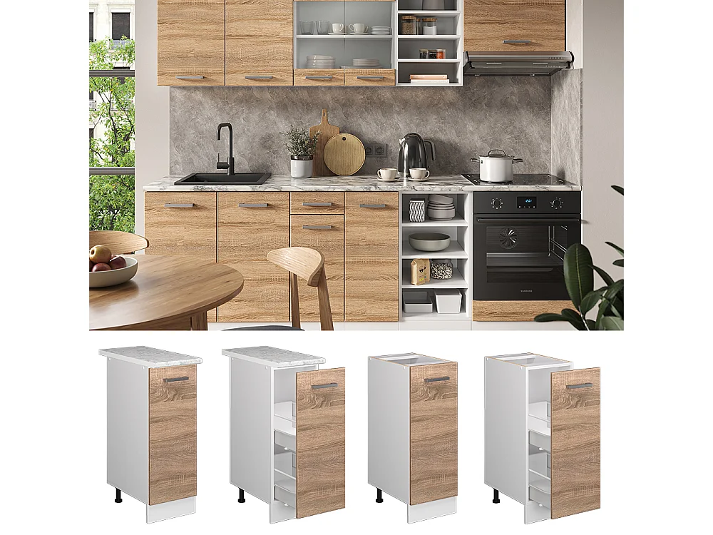 Meuble de cuisine sonoma 30x60x81.6 r-line