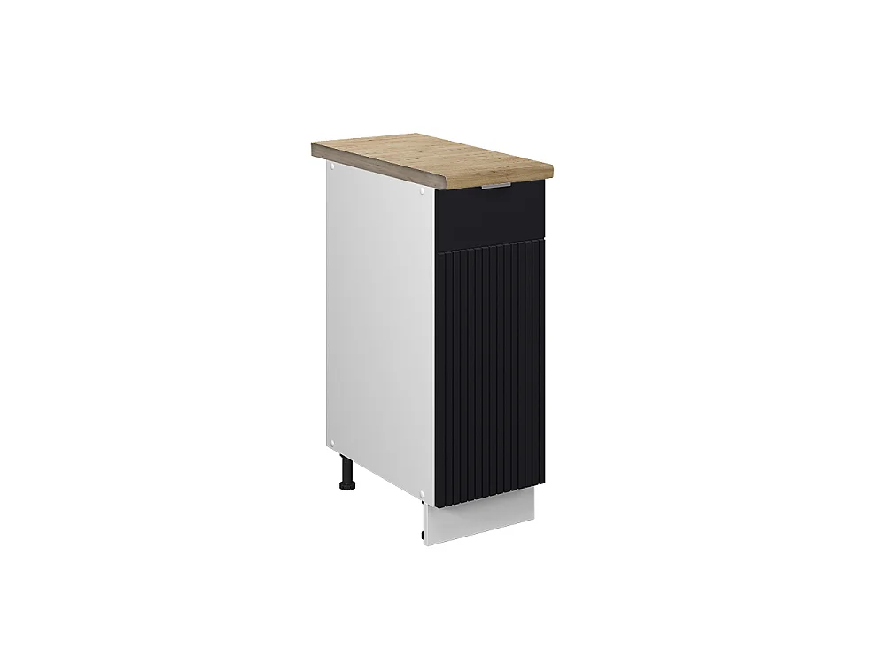 Apotheekkast zwart gestreept 30x60x82 fame-line