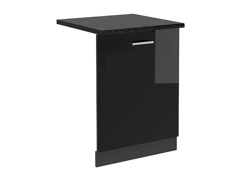 Geschirrspülblende schwarz hochglanz 60x1.6x81.8 r-line