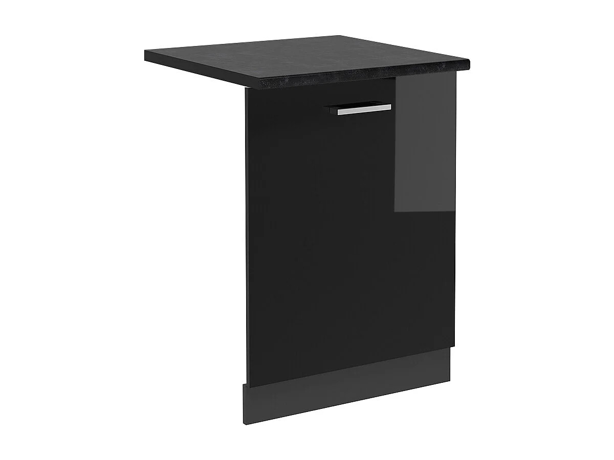 Panel frontal del lavavajillas negro brillo intenso 60x1.6x81.8 r-line