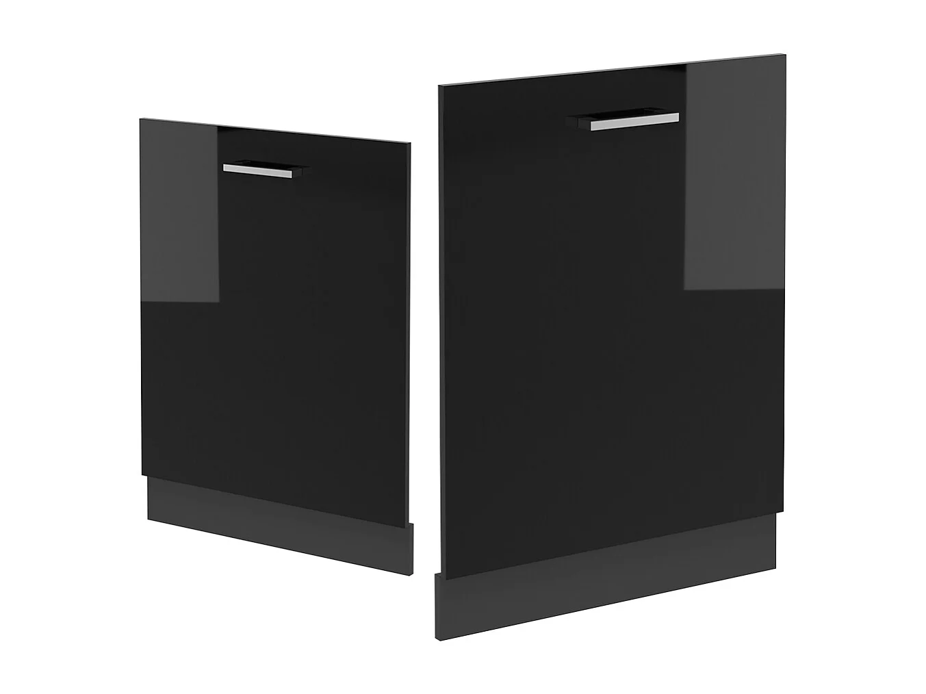 Panel frontal del lavavajillas negro brillo intenso 60x1.6x81.8 r-line