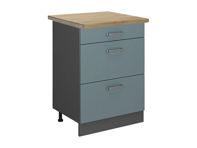 Mueble bajo de cocina gris azulado 60x60x81.6 r-line