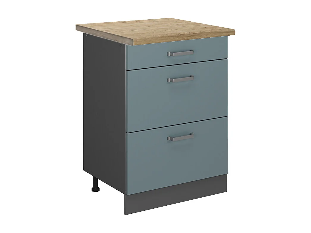 Meuble cuisine bleu-gris 60x60x81.6 r-line