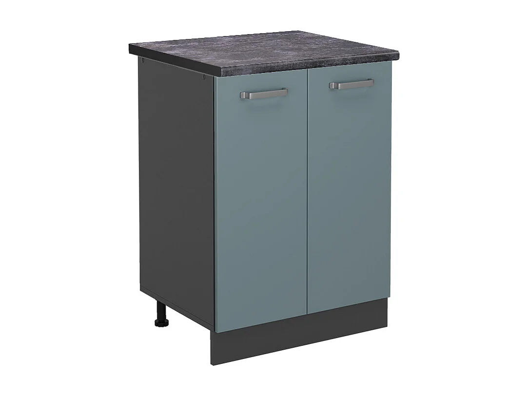 Mobiletto base cucina grigio-blu 60x60x81.6 r-line