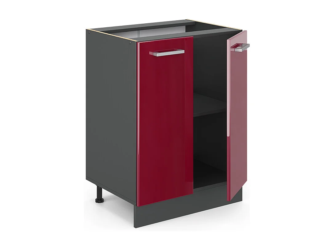 Küchenunterschrank rot hochglanz 60x46x81.6 r-line