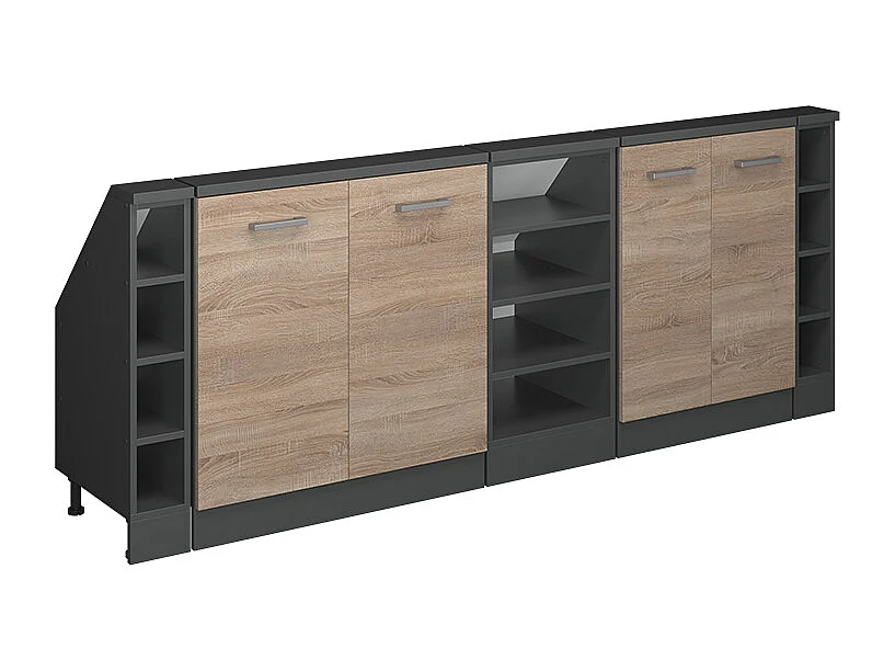 Mobile cucina sottotetto sonoma 215x46x81.6 r-line