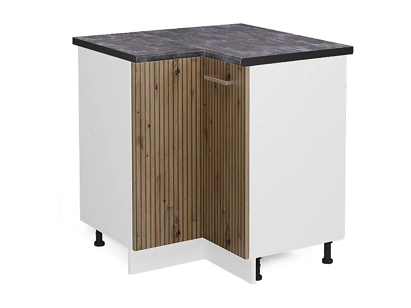 Armario de esquina roble artesanal 75.6x60x81.6 r-line