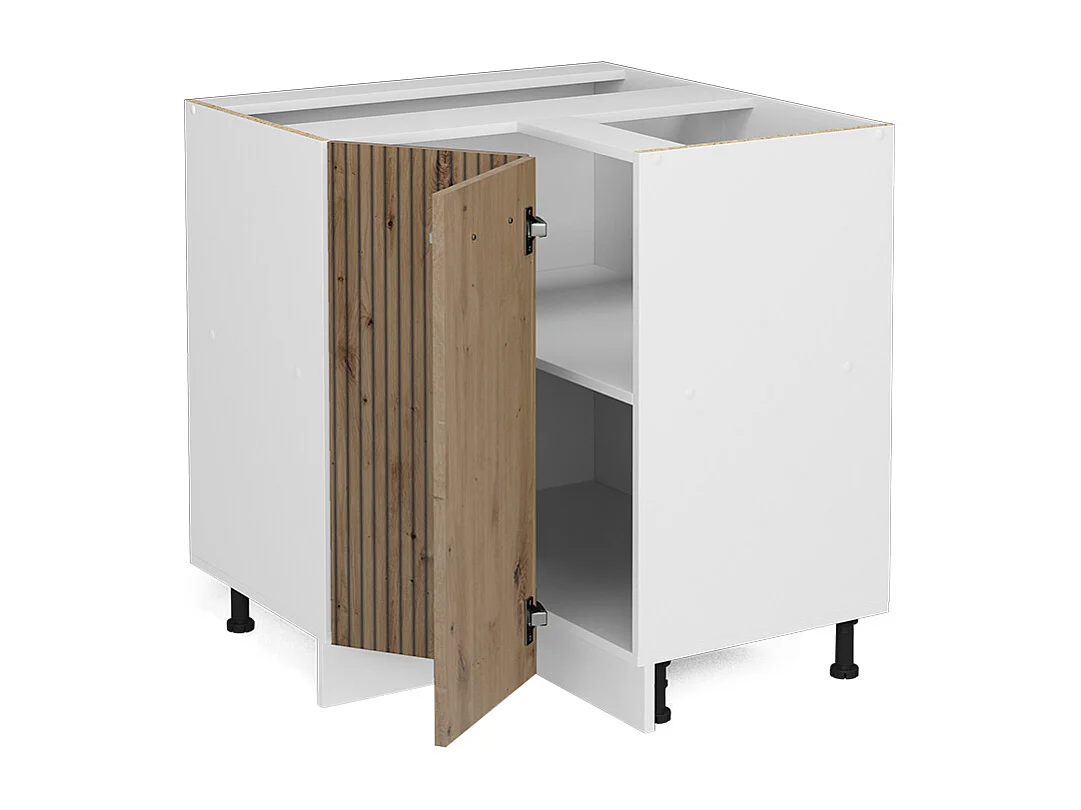 Armario de esquina roble artesanal 75.6x60x81.6 r-line