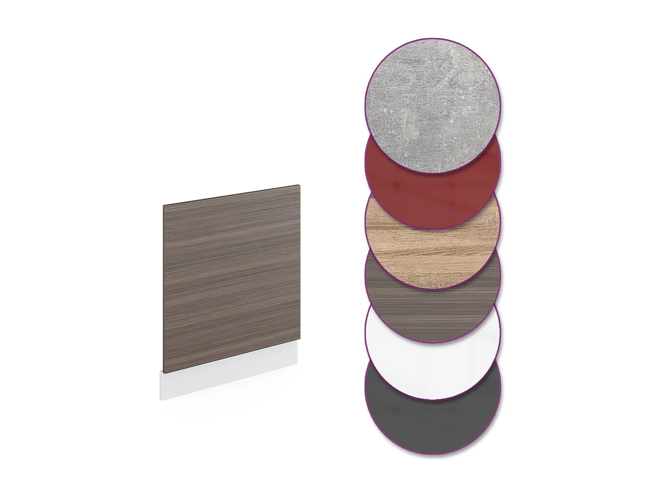 Frontblende edelgrau 60x1.6x57.2 r-line