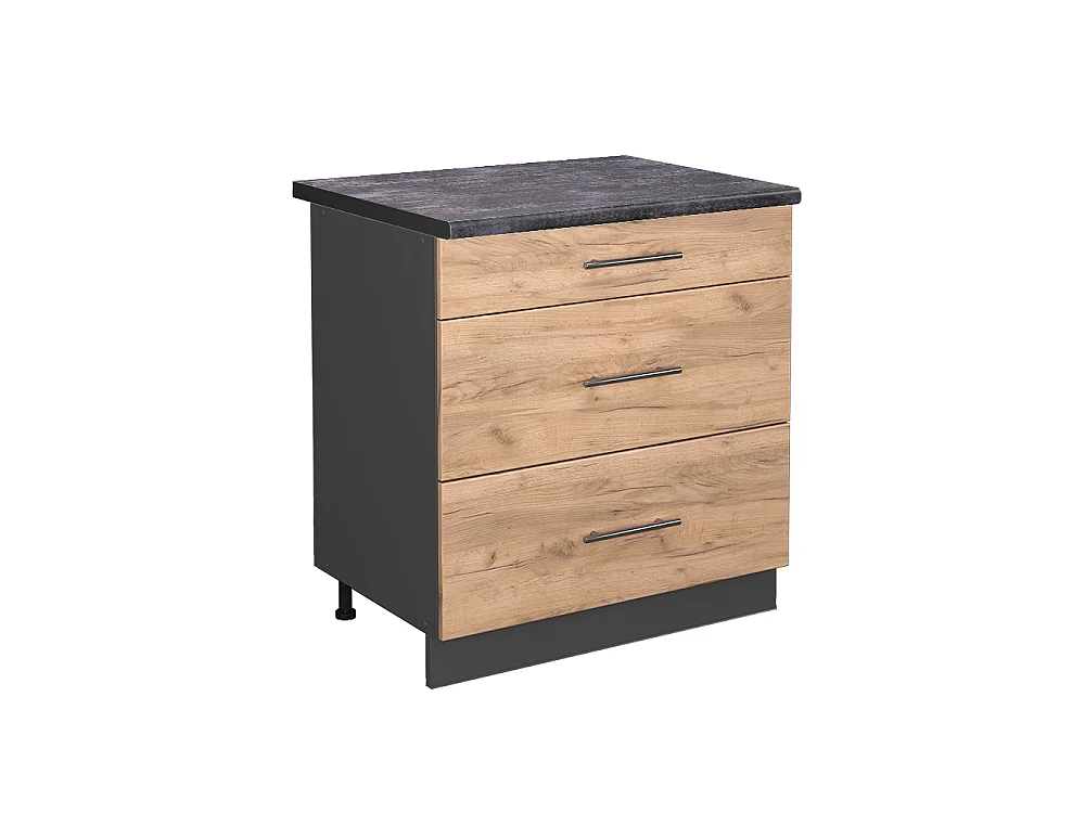 Meuble cuisine chêne de force doré 80x60x82 fame-line