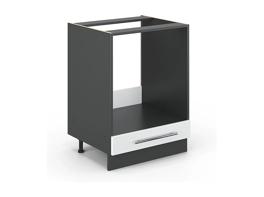 Armario para horno empotrado blanco alto brillo 60x51.6x82 fame-line