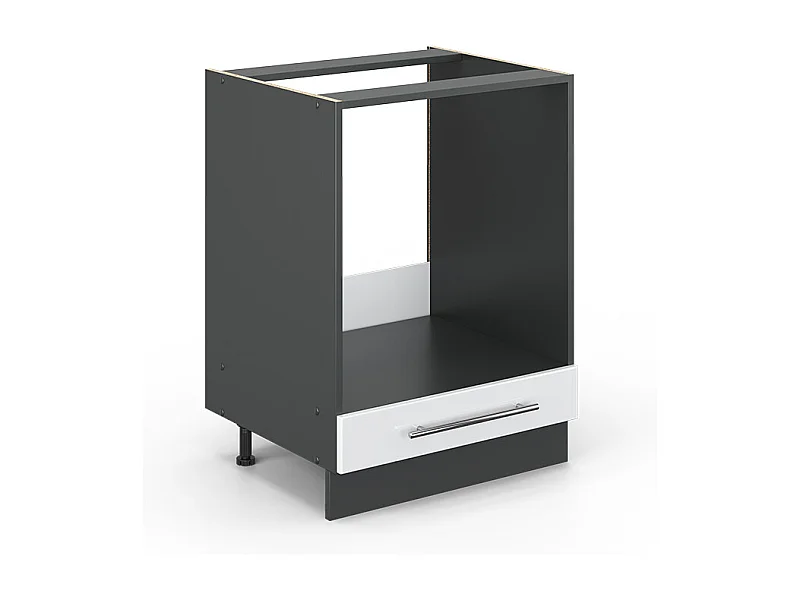 Meuble pour four blanc haute brillance 60x51.6x82 fame-line