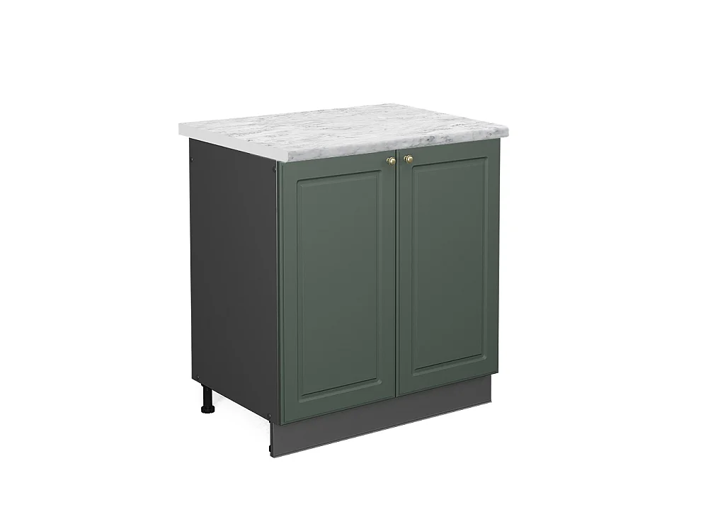Meuble bas sous-évier vert or campagne 80x60x82 fame-line