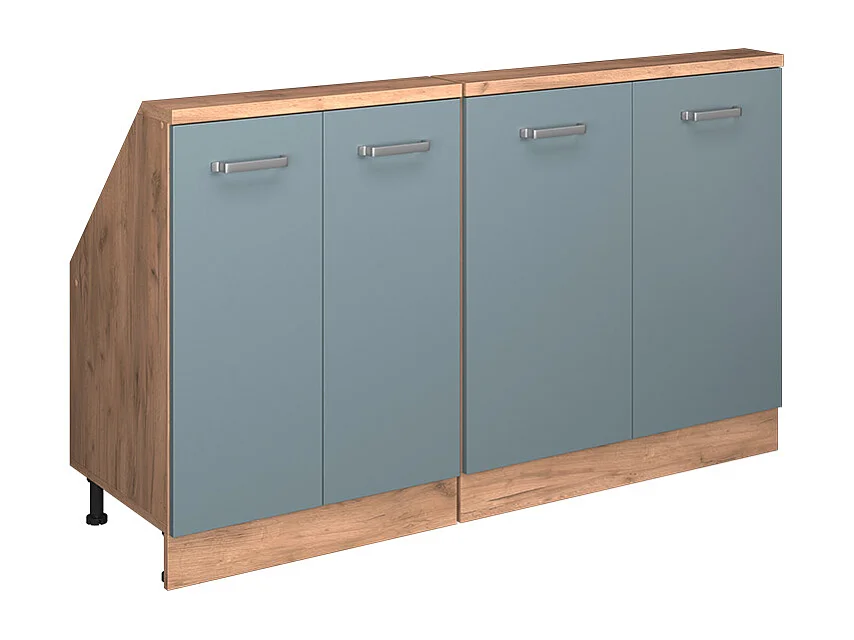 Meuble sous pente bleu-gris 140x46x81.6 r-line