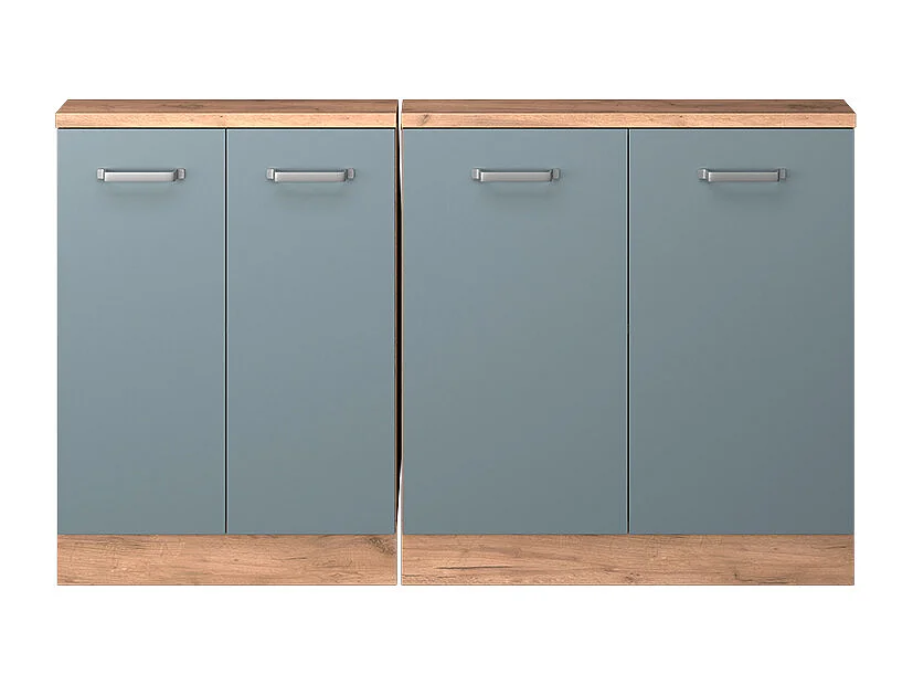 Meuble sous pente bleu-gris 140x46x81.6 r-line