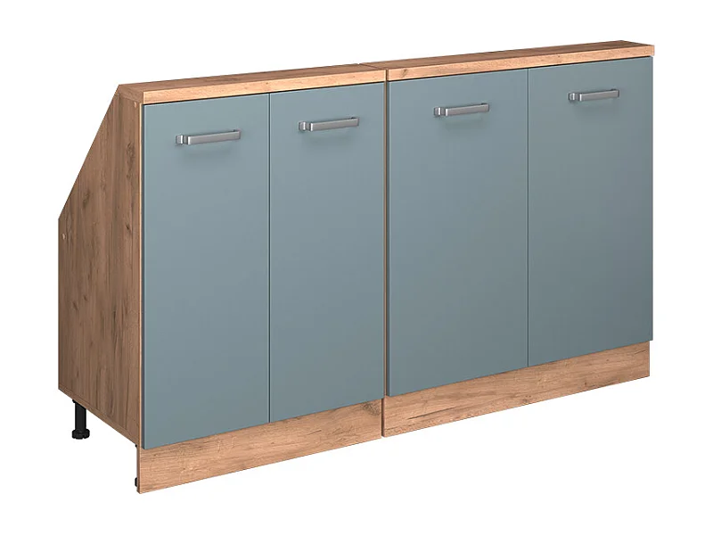 Meuble sous pente bleu-gris 140x46x81.6 r-line