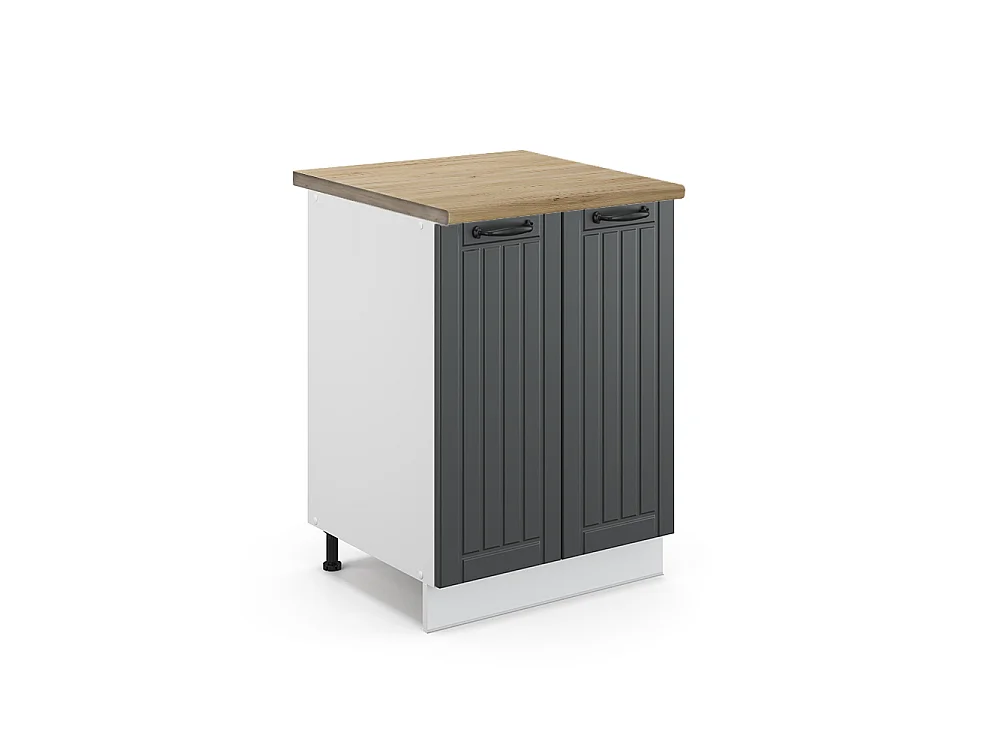 Meuble bas de cuisine anthracite campagne 60x60x82 fame-line