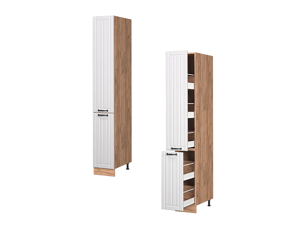 Meuble haute de cuisine blanc campagne 30x58x206.8 fame-line