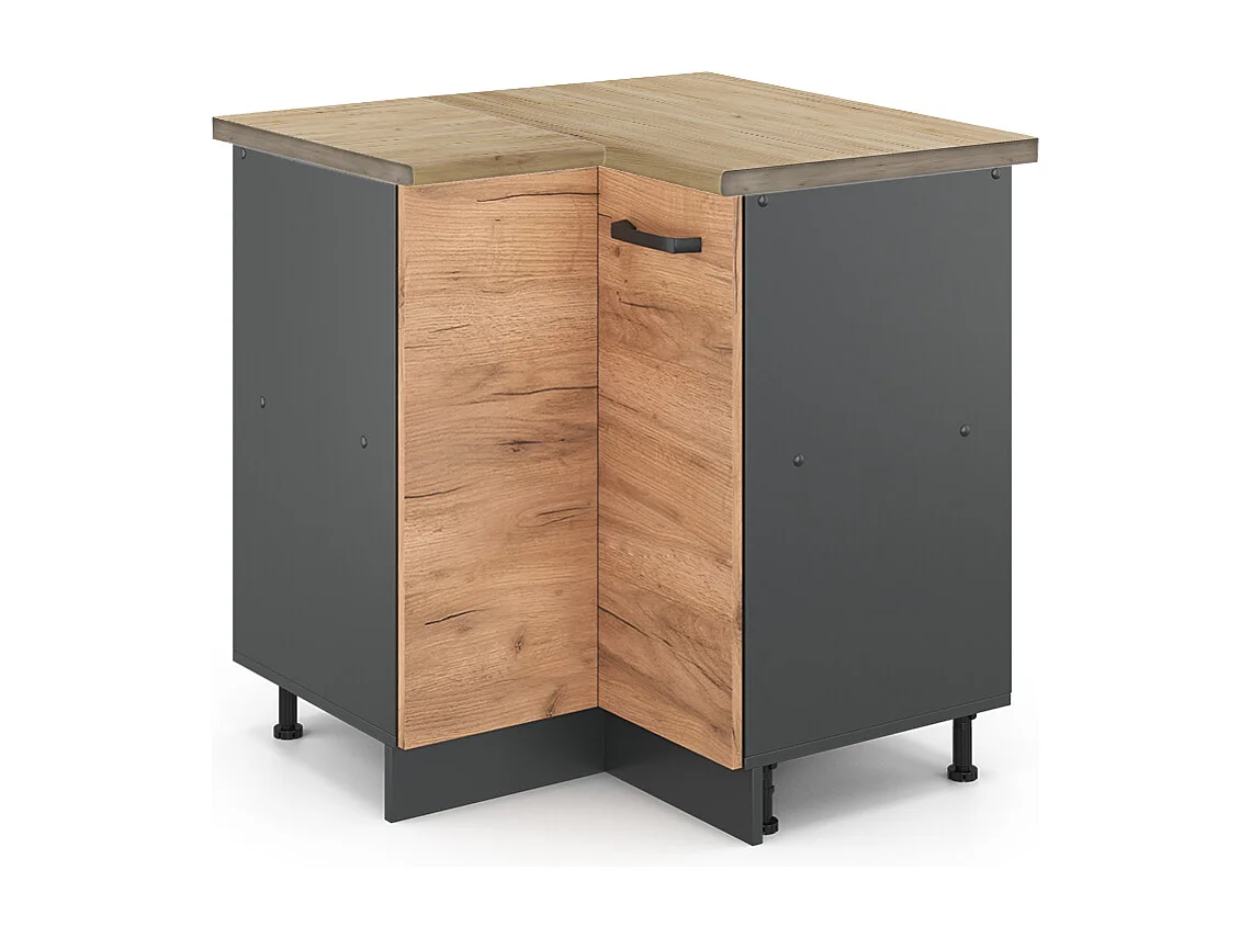 Mobile ad angolo cucina quercia dorata 75.6x60x81.6 r-line