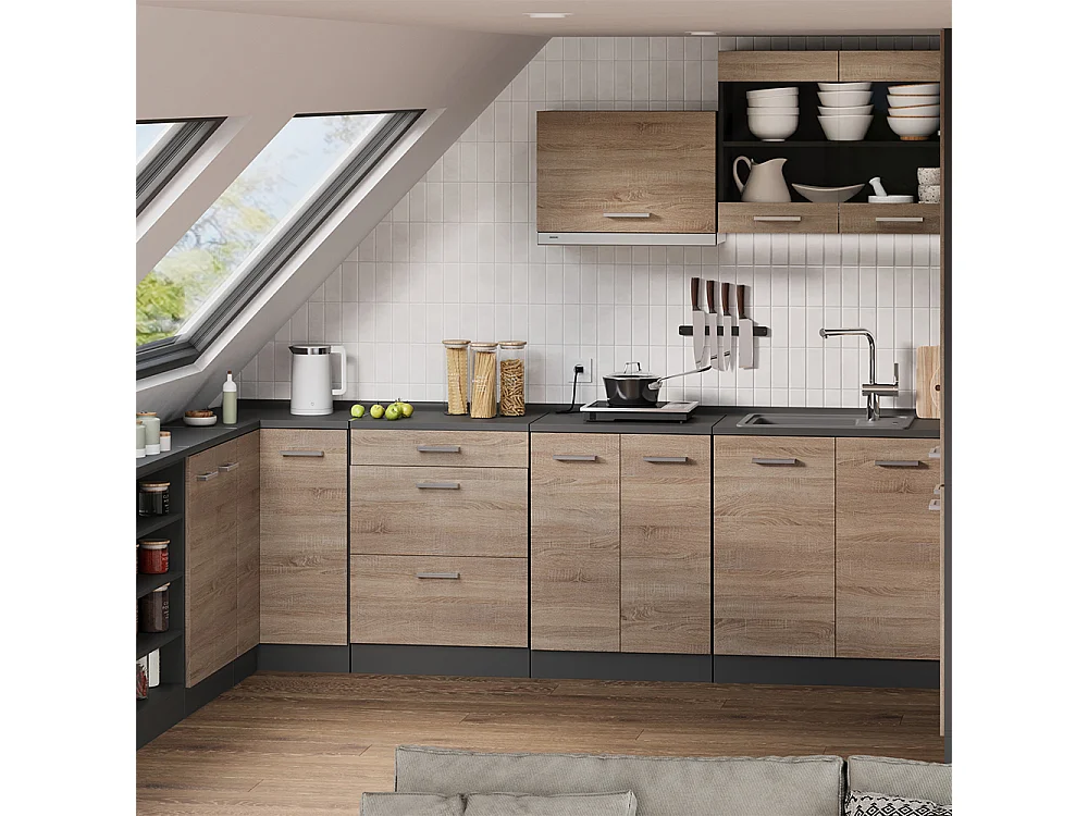 Meuble sous pente sonoma 120x46x81.6 r-line