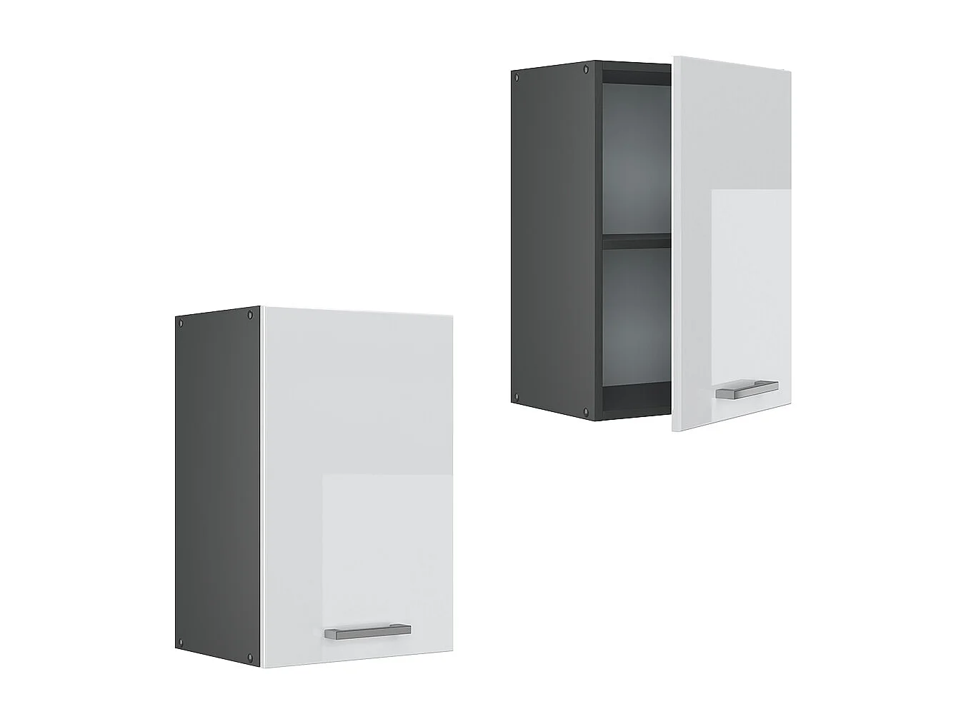 Elément haut de cuisine blanc haute brillance 40x31x60 r-line