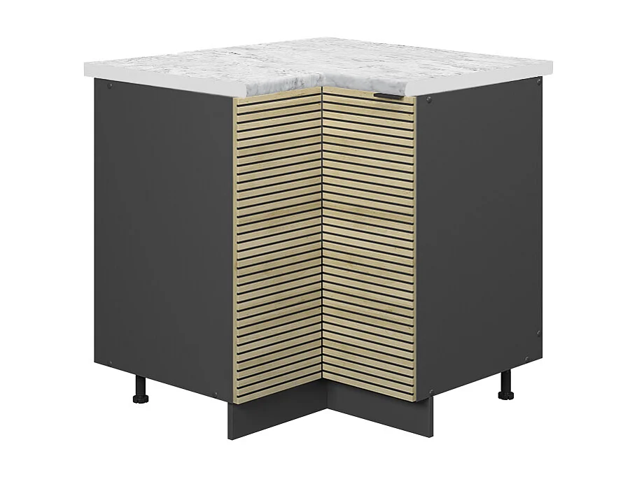 Hoekkast eiken paneel 80.5x60x82 fame-line