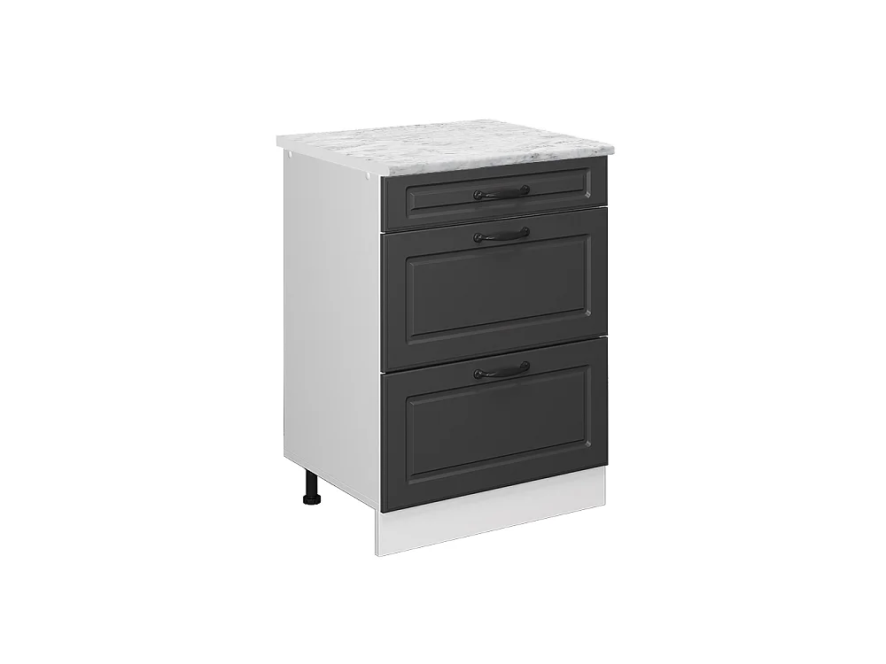 Mobiletto base per cucina Antracite rustico 60x60x81.6 r-line