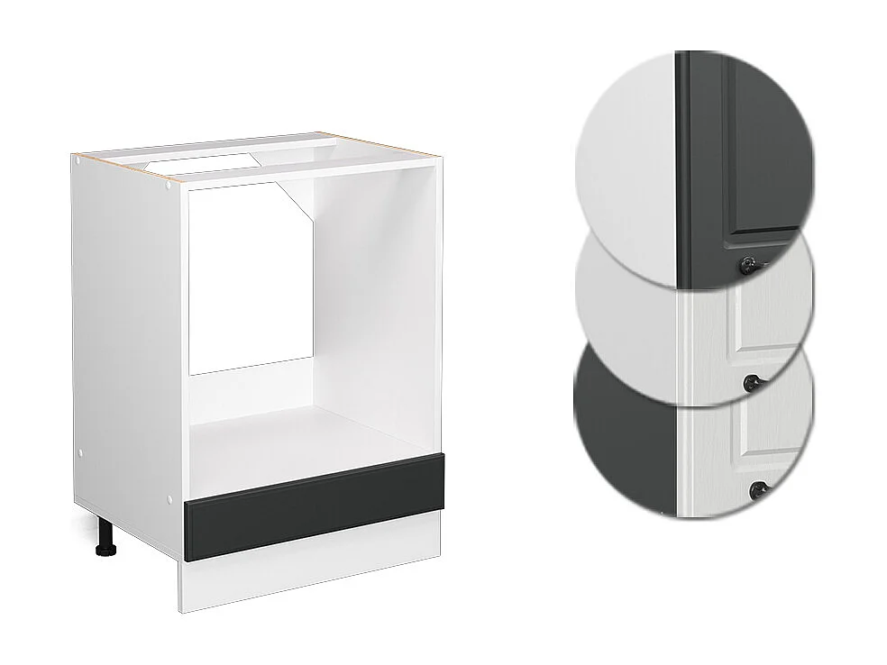 Meuble pour four anthracite campagne 60x46x81.6 r-line