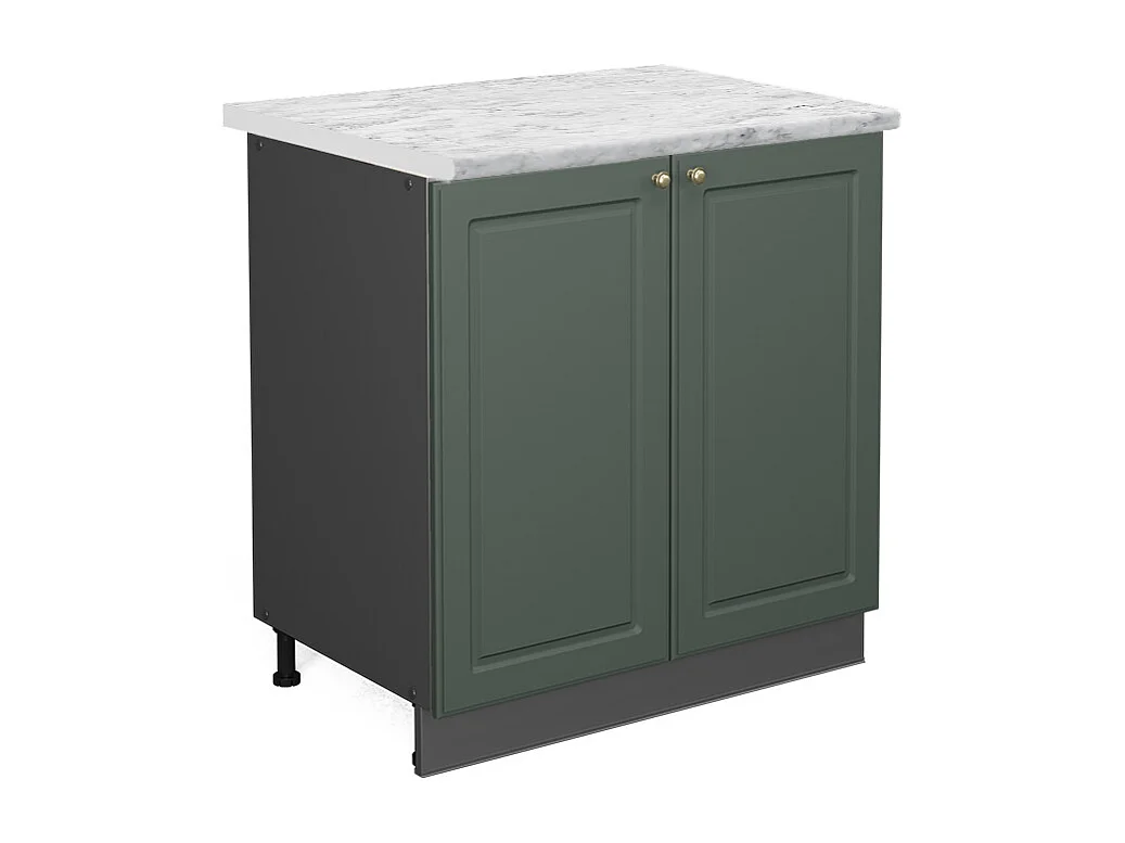 Armario bajo para fregadero verde dorado casa de campo 80x60x82 fame-line