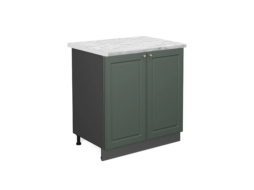 Meuble bas sous-évier vert or campagne 80x60x82 fame-line