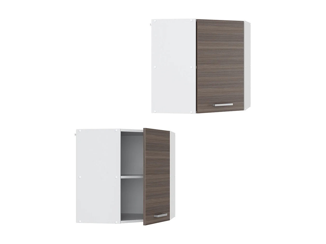 Armario colgante de esquina gris noble 57x34.1x60 r-line