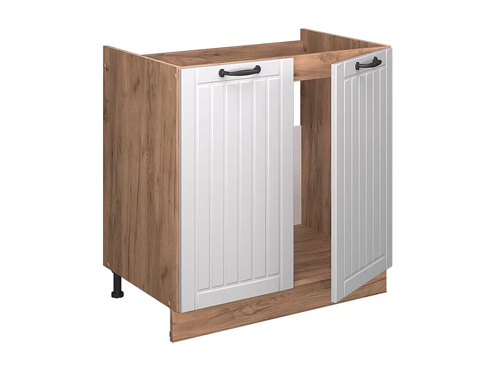 Meuble bas sous-évier blanc campagne 80x60x82 fame-line