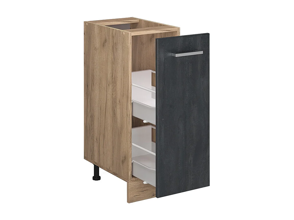 Meuble de cuisine béton noir 30x60x81.6 r-line