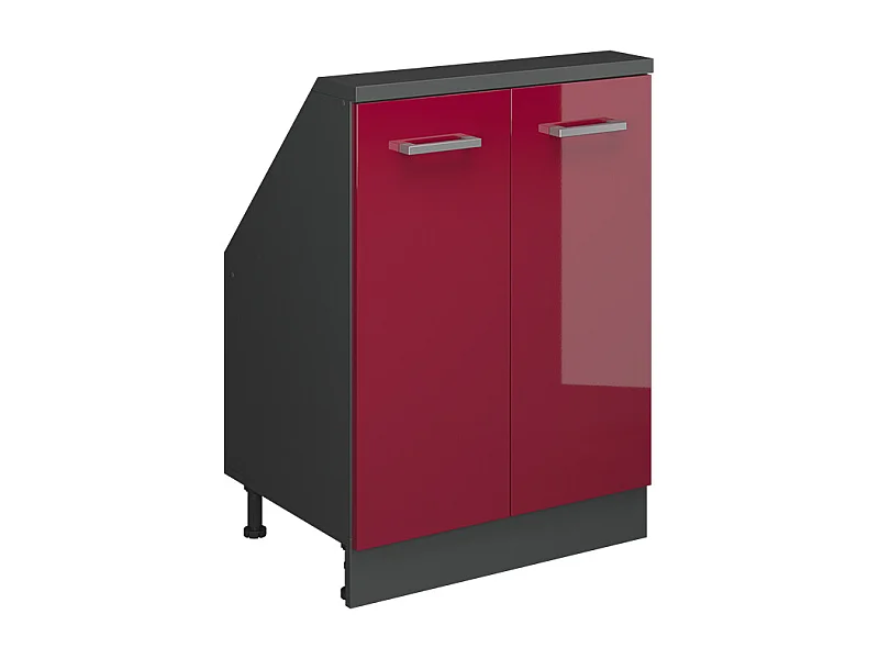 Meuble sous pente rouge brillant 60x46x81.6 r-line