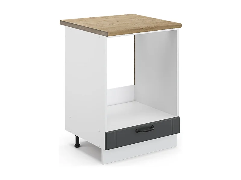 Meuble pour four anthracite campagne 60x60x82 fame-line