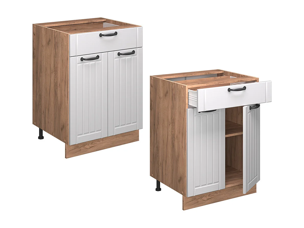 Mueble bajo de cocina blanco casa de campo 60x51.6x82 fame-line