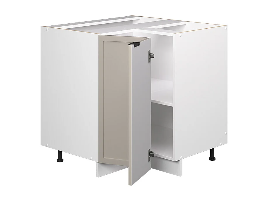 Hoekkast grijsbeige 80.5x60x82 fame-line