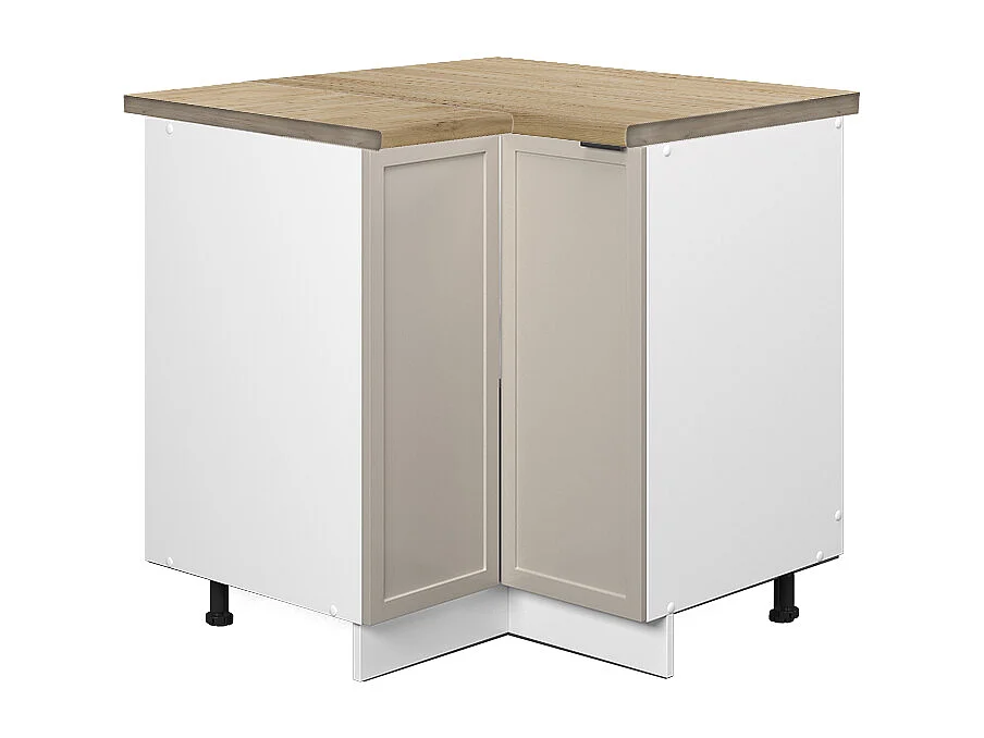 Hoekkast grijsbeige 80.5x60x82 fame-line