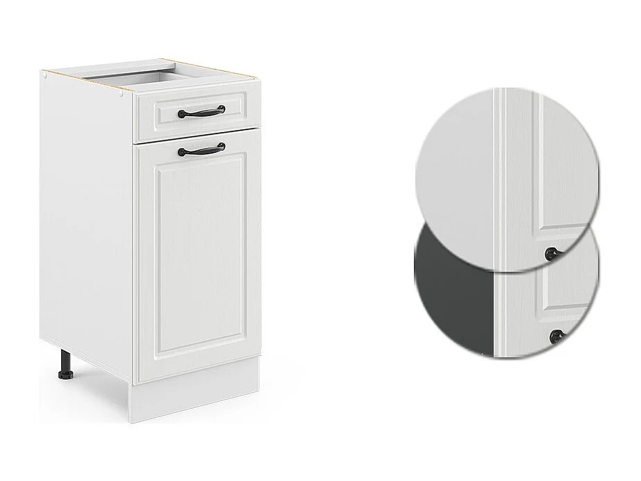 Mobiletto base per cucina bianco casa di campagna 40x46x81.6 r-line