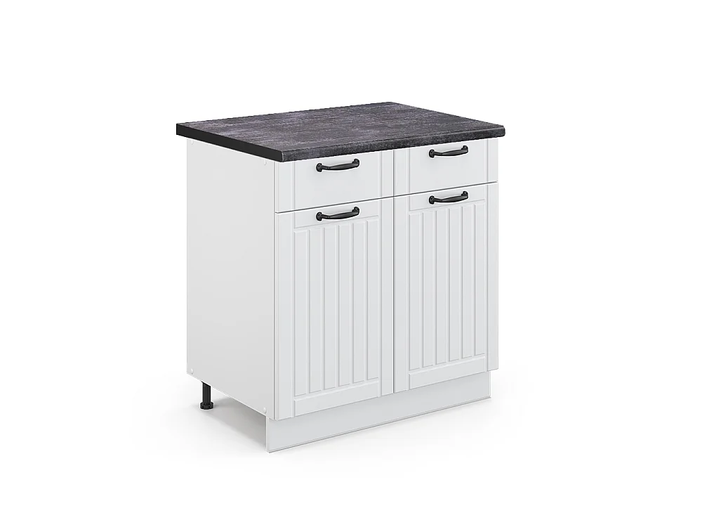 Meuble cuisine blanc campagne 80x60x82 fame-line