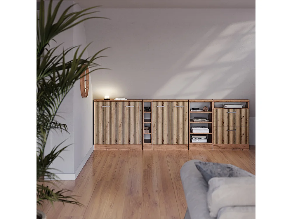 Meuble sous pente chêne artisan 60x46x81.6 r-line