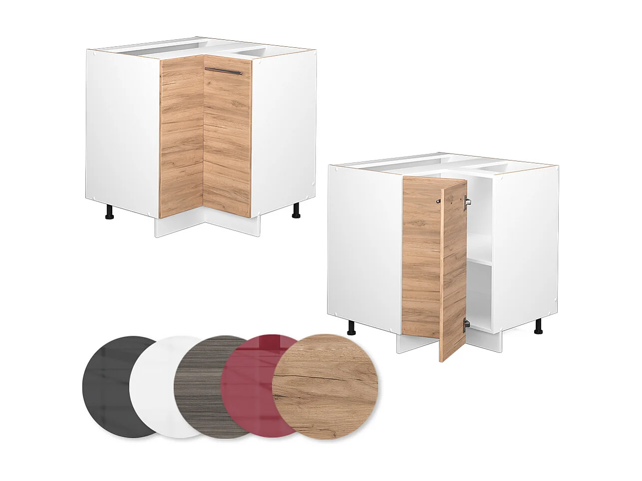 Mobile ad angolo cucina quercia dorata 80.5x60x82 fame-line