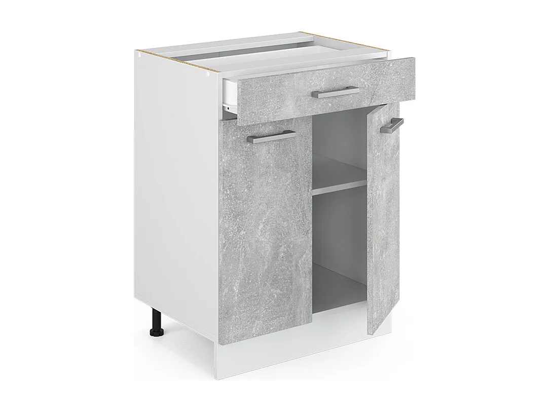Mueble bajo de cocina hormigón 60x60x81.6 r-line